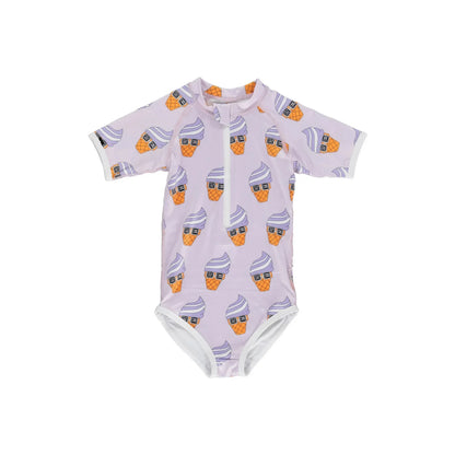 Toddler Girls Swimwear Summer Baby Rash Guard Long Sleeve Swimsuit Boys Bathing One-Piece Kids Clothes