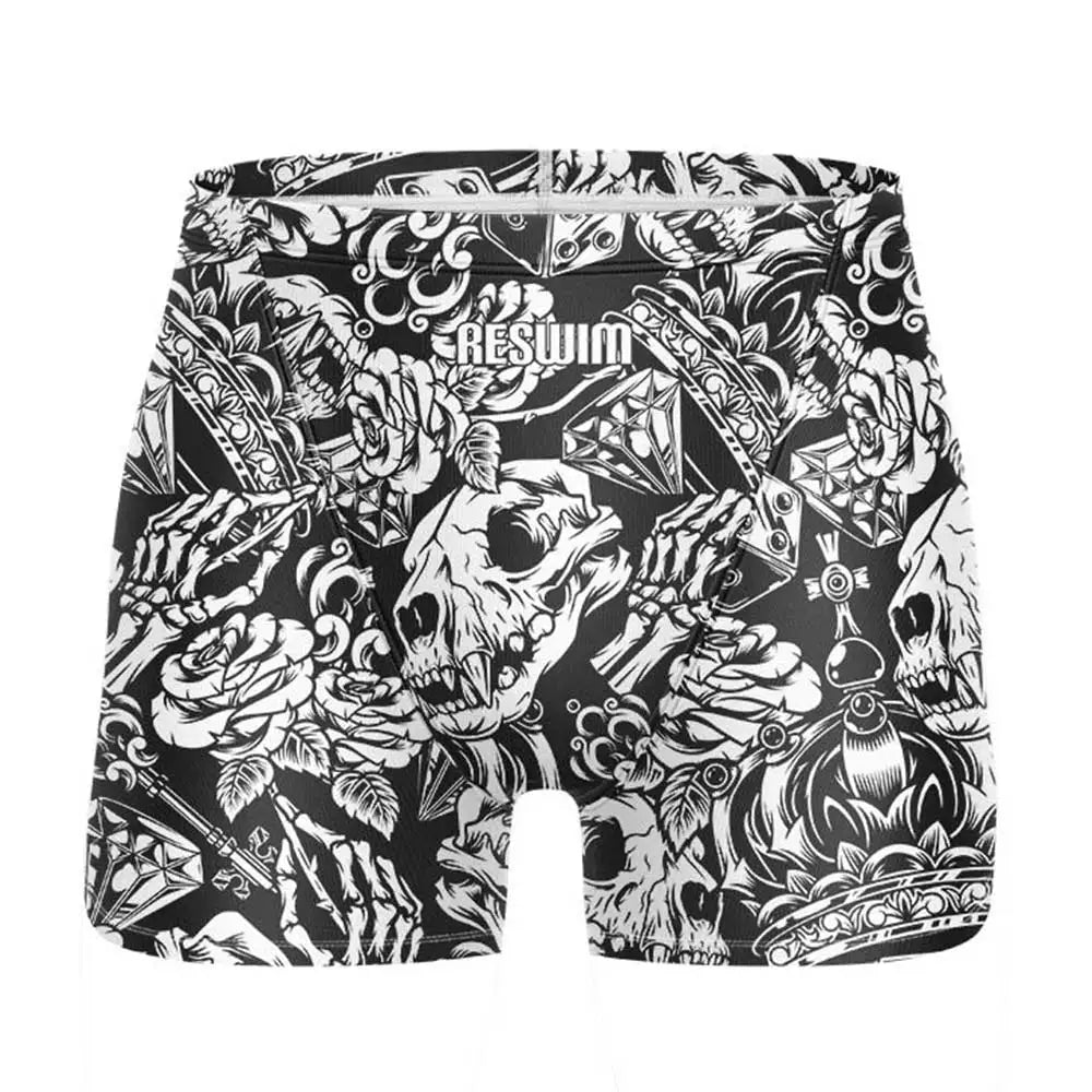Swim Boxers Summer Men's Swimm Shorts Jammer Swimsuit Short Chlorine Resistant Swimwear Swimming Trunks Beach Tights Gym Surfing Pants