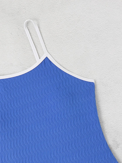 Solid Strapped Swimwear Women Push Up One Piece Swimsuit Monokini Backless High Cut Summer Bathing Suit