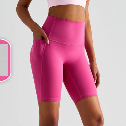 Biker Shorts Women Yoga Shorts with Pockets Running Short Women's Total Train High Rise 7" Bike Shorts Running Short