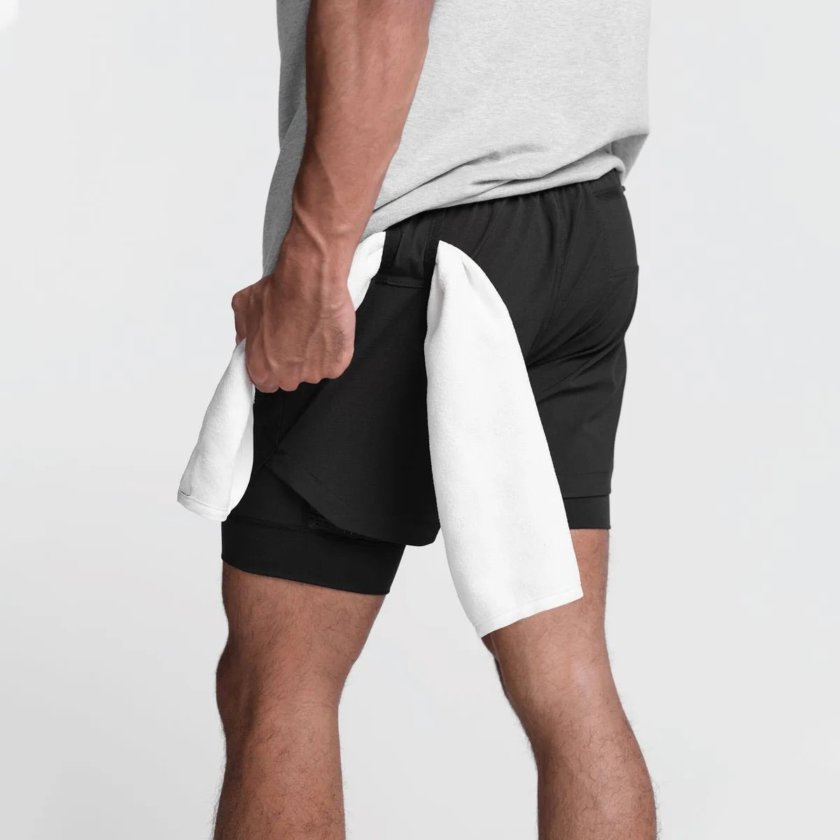 Running Shorts Male Gym Men's Shorts Crossfit 2 IN 1 Sport Shorts Homme Fitness Basketball Jogging Bodybuilding Short Pants