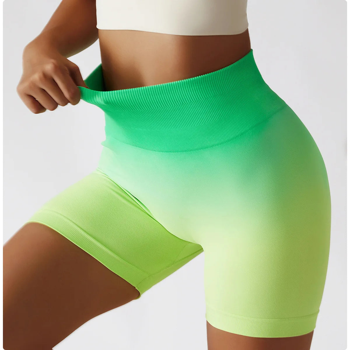 Summer Seamless High Waist Yoga Shorts Butt Lift Cycling Shorts Gym Shorts Women Pants Breathable Tie-dye Sports Leggings Women