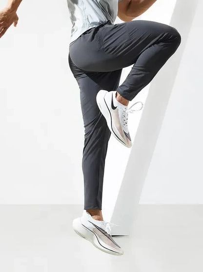 Running Pants Men Sportswear Elastic Jogging Sweatpants Gym Fitness Tight Trousers Quick Dry Thin Tracksuit Training Sport Pants