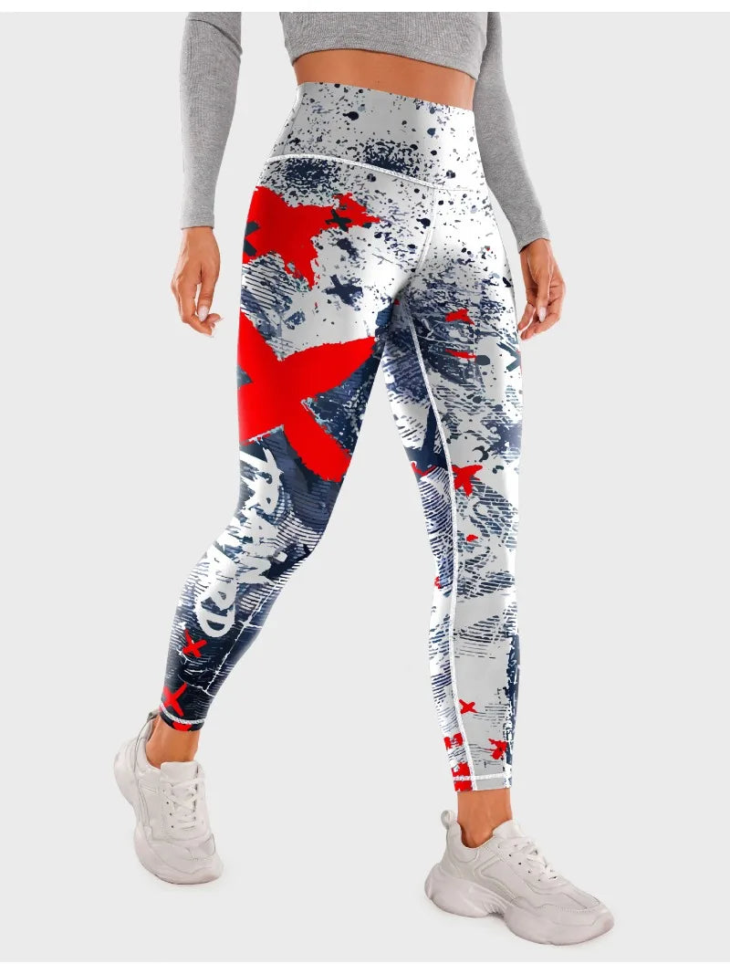 Printed Yoga Pants Women's Sports Fitness Leggings High Waist Tight Sport Pants Clothes Sport Women Fitness Push Up