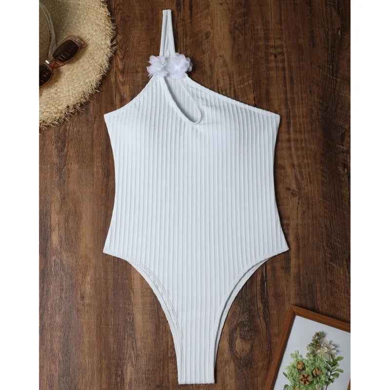 White One Piece Swimsuits Closed Women's Swimwear Push Up For Swimming Wear Body Bathing Suits Beachwear Pool Bather