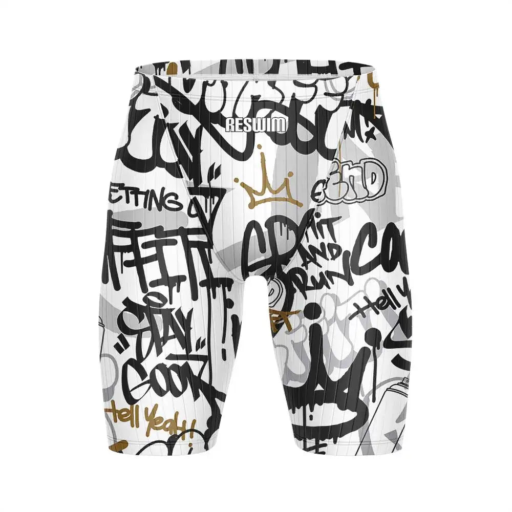 Swimming Trunks Men's Swim Jammer Swimsuit Beach Tights Shorts Training Swimming Shorts Professional Athletic Surf Swimwear