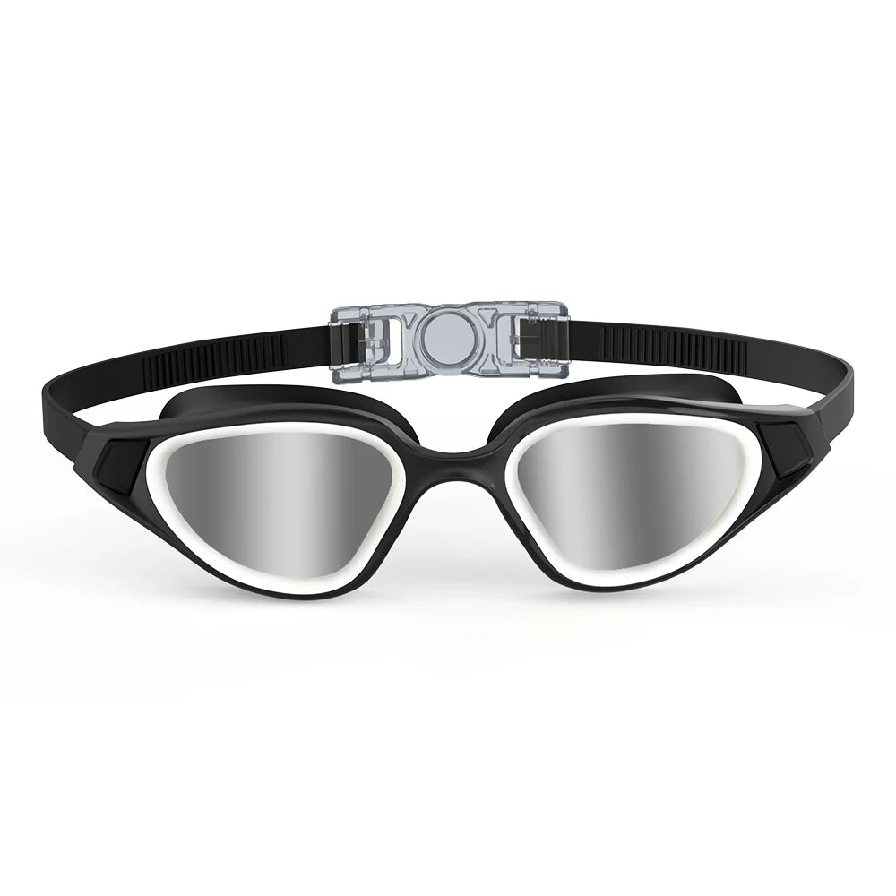 Professional Adult Anti-UV Swimming Goggles 180° Panoramic Electroplating Anti-Fog HD Lens Adjustable Silicone Swim Glasses
