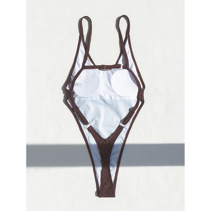 XS -L High Leg Monokini Extreme String Mini Micro Thong One Piece Swimsuit Women Swimwear Female Bather Bathing Suit