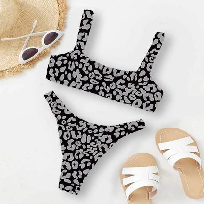 micro bikini women orange leopard print push up padded thong swimsuit female cut out bathing suit swimwear biquini