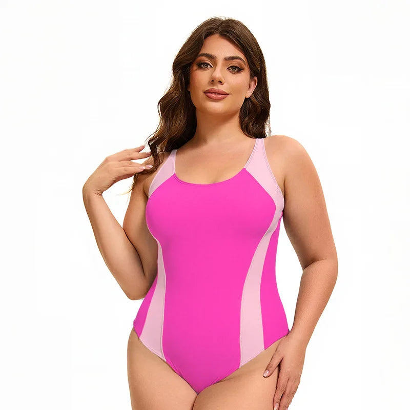 Plus Size Sport Swimsuit - Women's Backless One Piece Swimsuit Bathers Pool beach