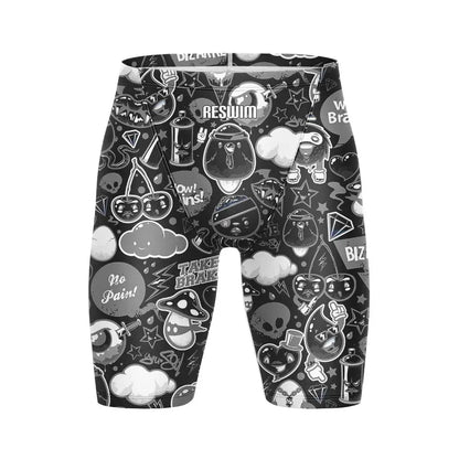 Men's Jammers Racing Swimsuit Swim Trunks Beach Tights Shorts Athletic Training Swimwear Sports Swimming Rash Guards Pants