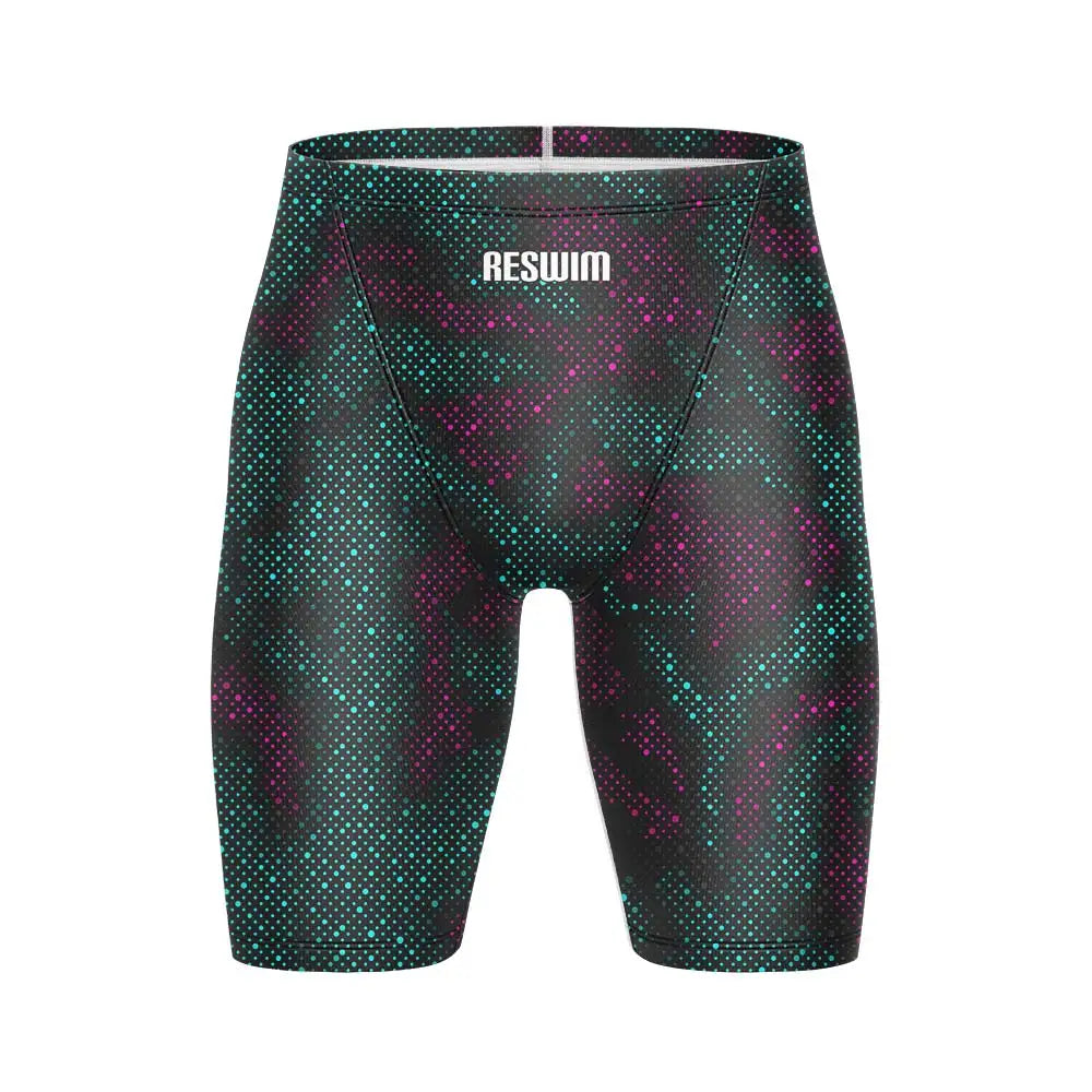 Men's Print Jammer Swimsuit Swimming Trunks Beach Tights Shorts Athletic Training Swimwear Sports Swim Rash Guards Pants