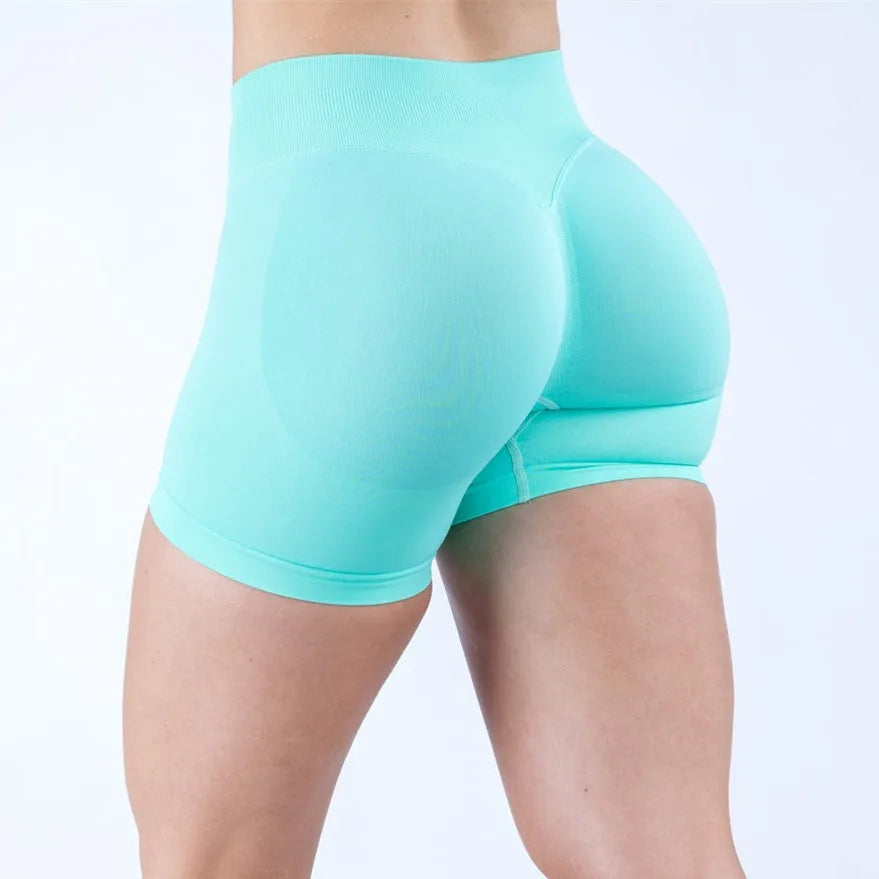 D-impact Gym Woman High Support Fitness Sports Biker Shorts Workout Scrunch Butt Yoga Seamless Leggings Running Shorts XP389