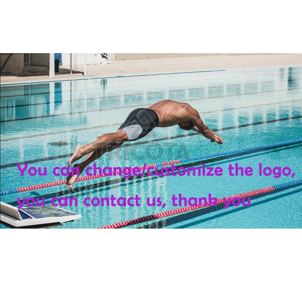 Men Swim Jammer Swimwear Shark Skin Lycra Fiber High Level Male Swimming Quick-Dry Swimwear Trunk Training Race Pants Surfing