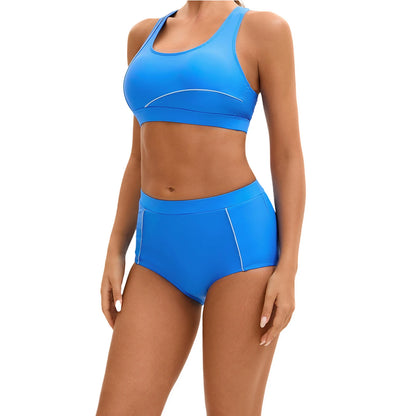 Womens Swim Sets Athletic Swimsuit Chest Pads Tank Top Swim Tops and Bottoms Suit Sport Swimwear Outfits Rash Guard Bathing Suit