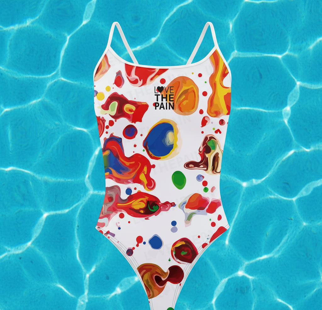 Love The Pain Women's One Piece Swimsuit Professional Athletic Competition Training Quick Dry Sports Training Swimwear Chlorine resistant Australian Pool