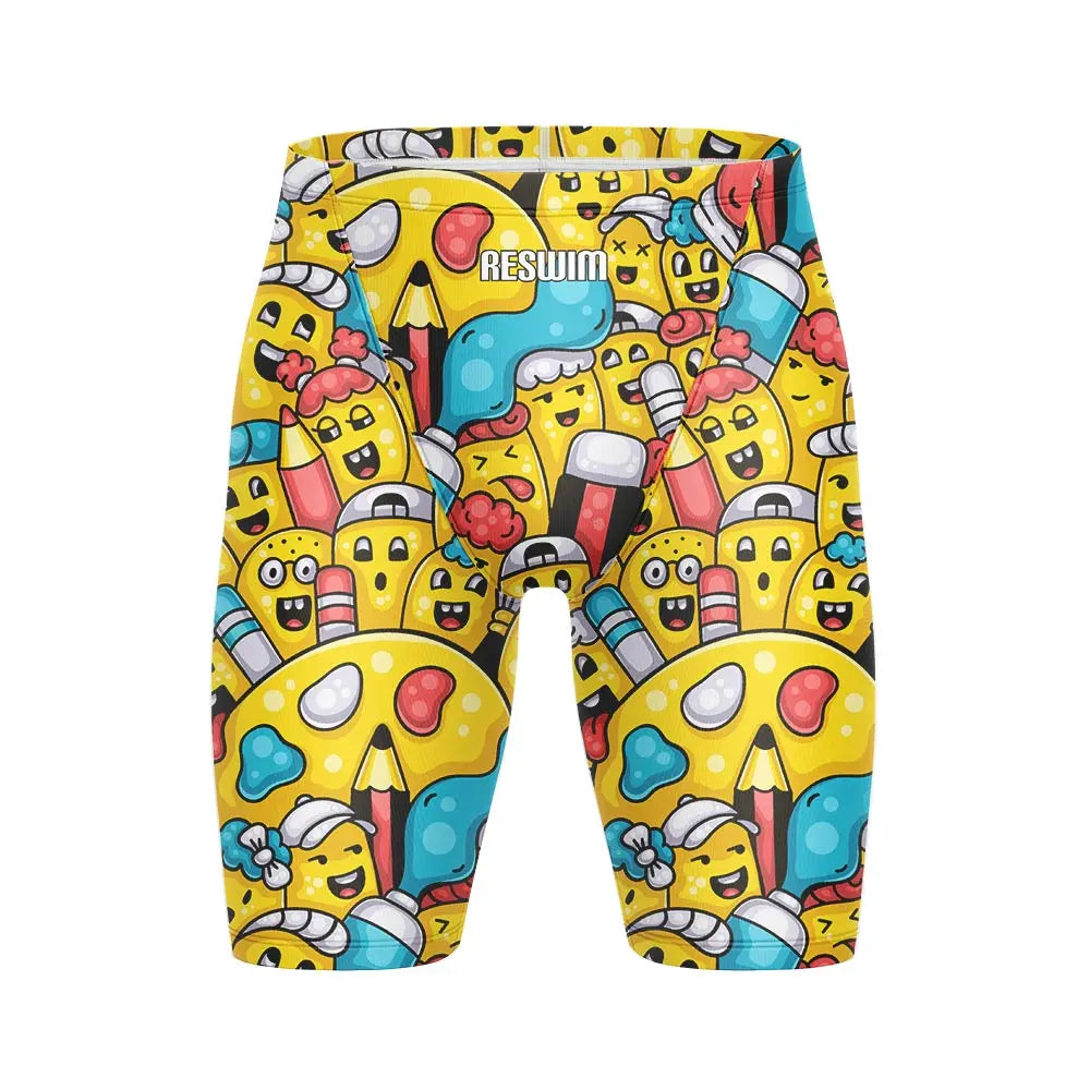 Swimming Trunks Men's Swim Jammer Swimsuit Beach Tights Shorts Training Swimming Shorts Professional Athletic Surf Swimwear