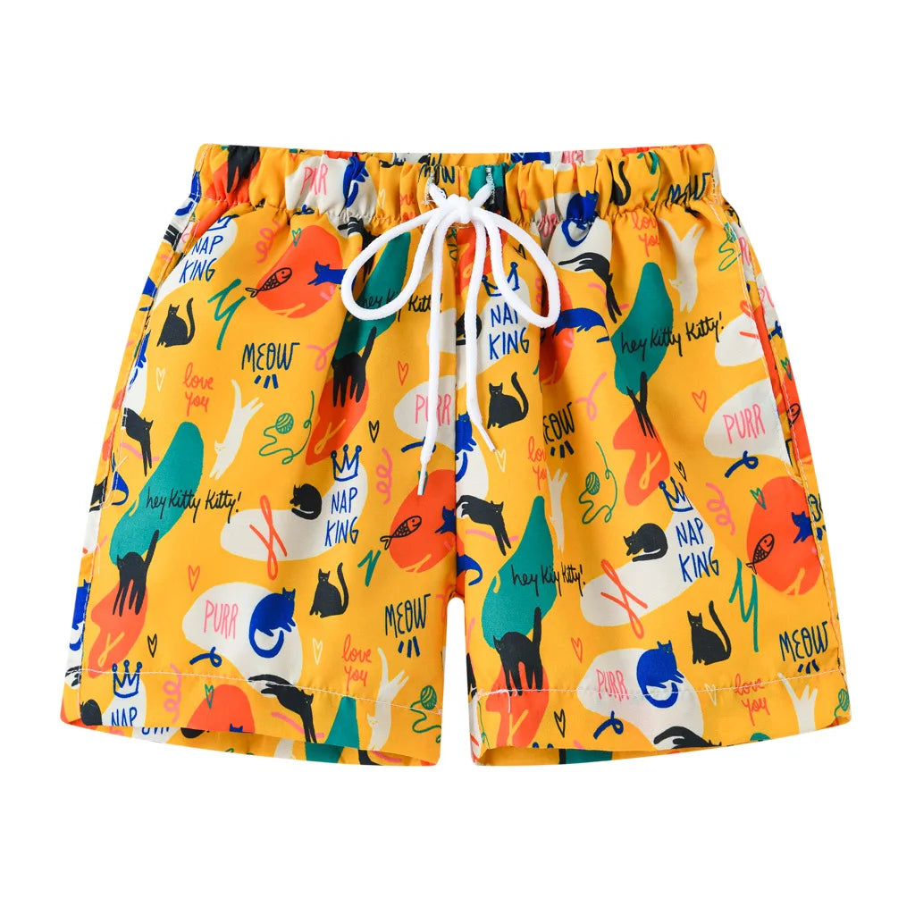 Summer Baby Boys Swimming Trunks For 2-8Years Kids Beach Shorts Cartoon Pattern Swimsuit Shorts Baby Bathing Suit Swimwear