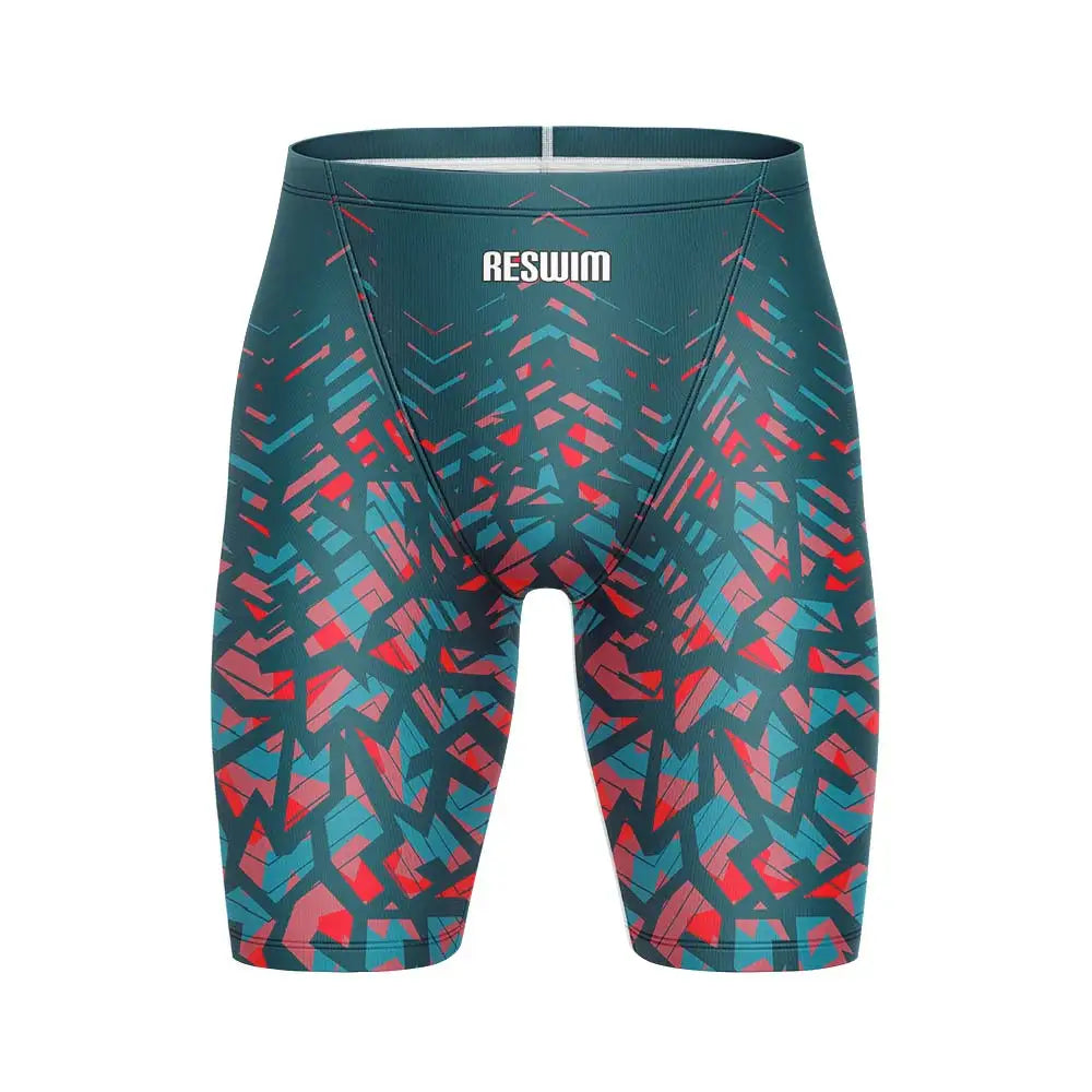 Men's Print Jammer Swimsuit Swimming Trunks Beach Tights Shorts Athletic Training Swimwear Sports Swim Rash Guards Pants