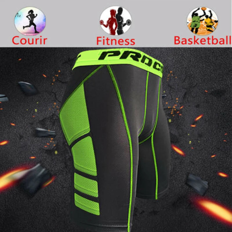 Men Compression Gym Shorts Quick Dry Fitness Sport Tight Gym Running Shorts Workout Fitness Jogger Leggings Men Athletic Tight