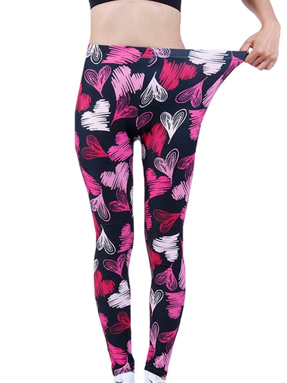 Floral Fashion Women Leggings Beautiful Leaf Floral Printing High Waist Jeggings Stretch Pant