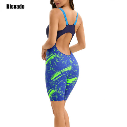 Athletic One Piece Swimsuits for Women Boyleg Swimwear Racerback Bathing Suits