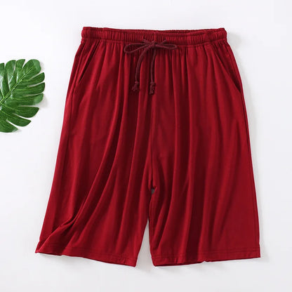 Plus Size 7XL 8XL Casual Sleep Shorts for Men Casual Modal Men's Pajamas Shorts Summer Soft Five Points Cotton Beach Shorts Male