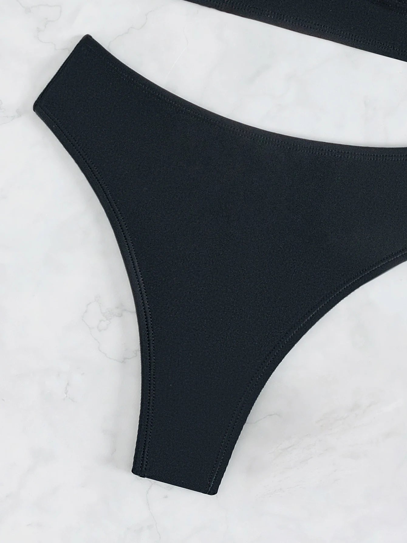 Solid V Neck Push Up Bikini Set High Cut Straps Corss Swimsuit For Women Swimwear 2 Piece Backless Bathing Suit