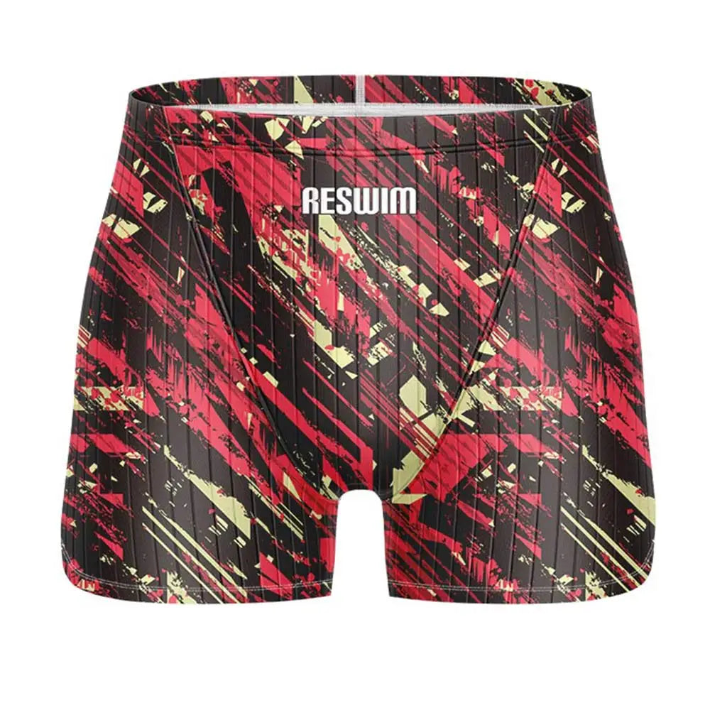 Men's Swim Jammer Swimsuit Athletic Training Racing Swimwear Swimming Trunks For Beach Tights Shorts Quick Dry Bathing Suit