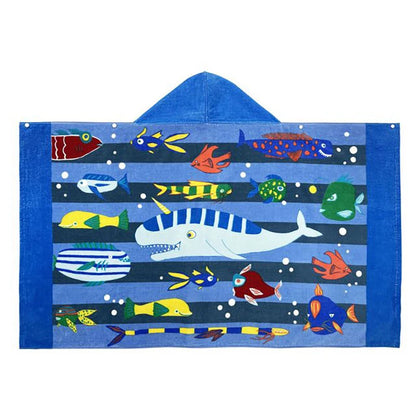 Cartoon Child Kid Hooded Cloak Infant Bathrobe Baby Bath Towel Robe Cotton Boy Girl Beach Robe Dinosaur Cape Newborn Wrap Blanket