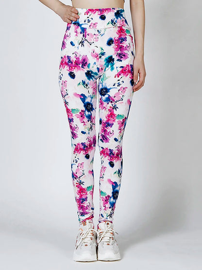 CUHAKCI High Waist Leggings Sportwear Workout Women Jeggings Elastic Pants Leopard Summer Printed Stripe Fitness Leggins