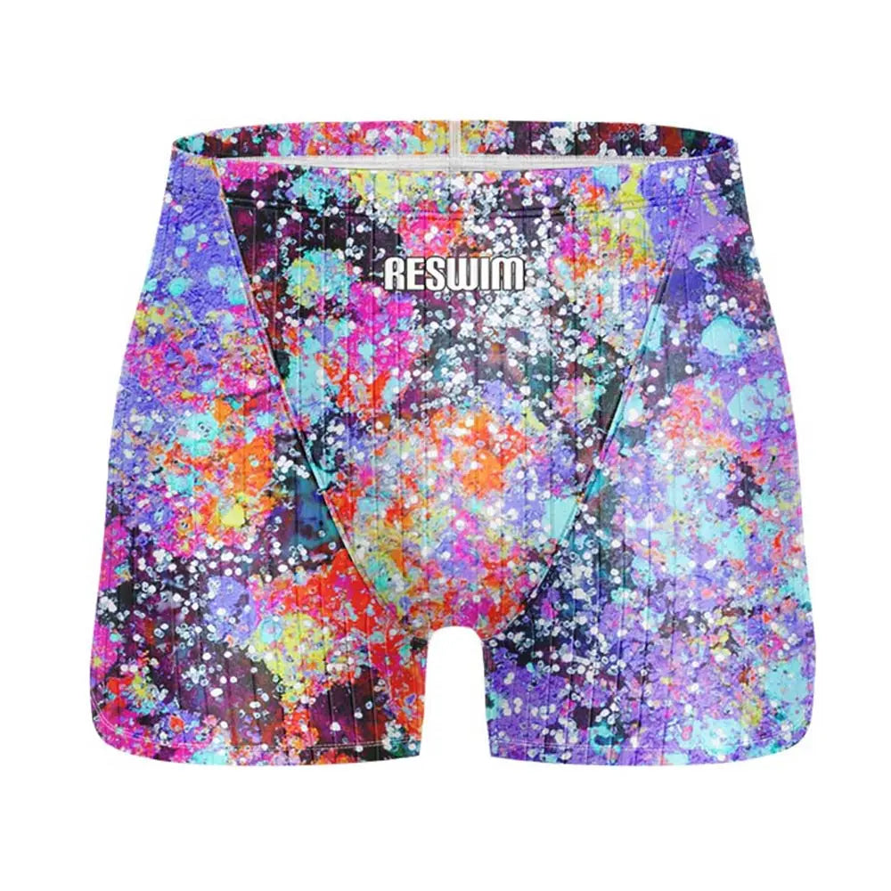 Men's Jammer Swimsuit Athletic Training Swim Trunks Bathing Suit Durable Training Swimming Surfing Diving Shorts Summer Swimwear