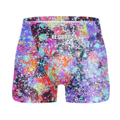 Men's Jammer Swimsuit Athletic Training Swim Trunks Bathing Suit Durable Training Swimming Surfing Diving Shorts Summer Swimwear