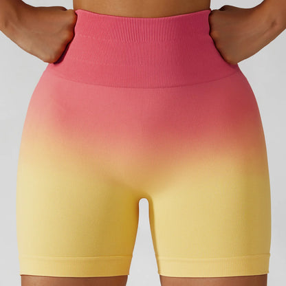 Summer Seamless High Waist Yoga Shorts Butt Lift Cycling Shorts Gym Shorts Women Pants Breathable Tie-dye Sports Leggings Women