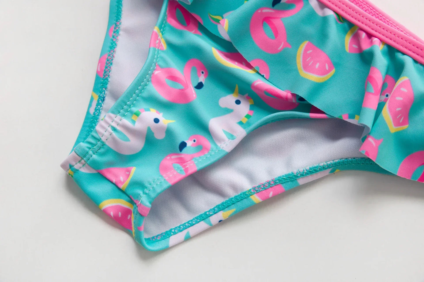 2-10Years New Fashion Kids Fish Scale Bikini Set Lovely Two Pieces Child Swimwear Cute Girl Flouncing Swimsuit Summer Beachwear