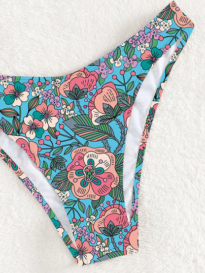 Floral Print Brazilian Bikini Women Swimwear Female Swimsuit Two-pieces Bikini Set Bather Bathing Suit Swim Summer Beach Wear