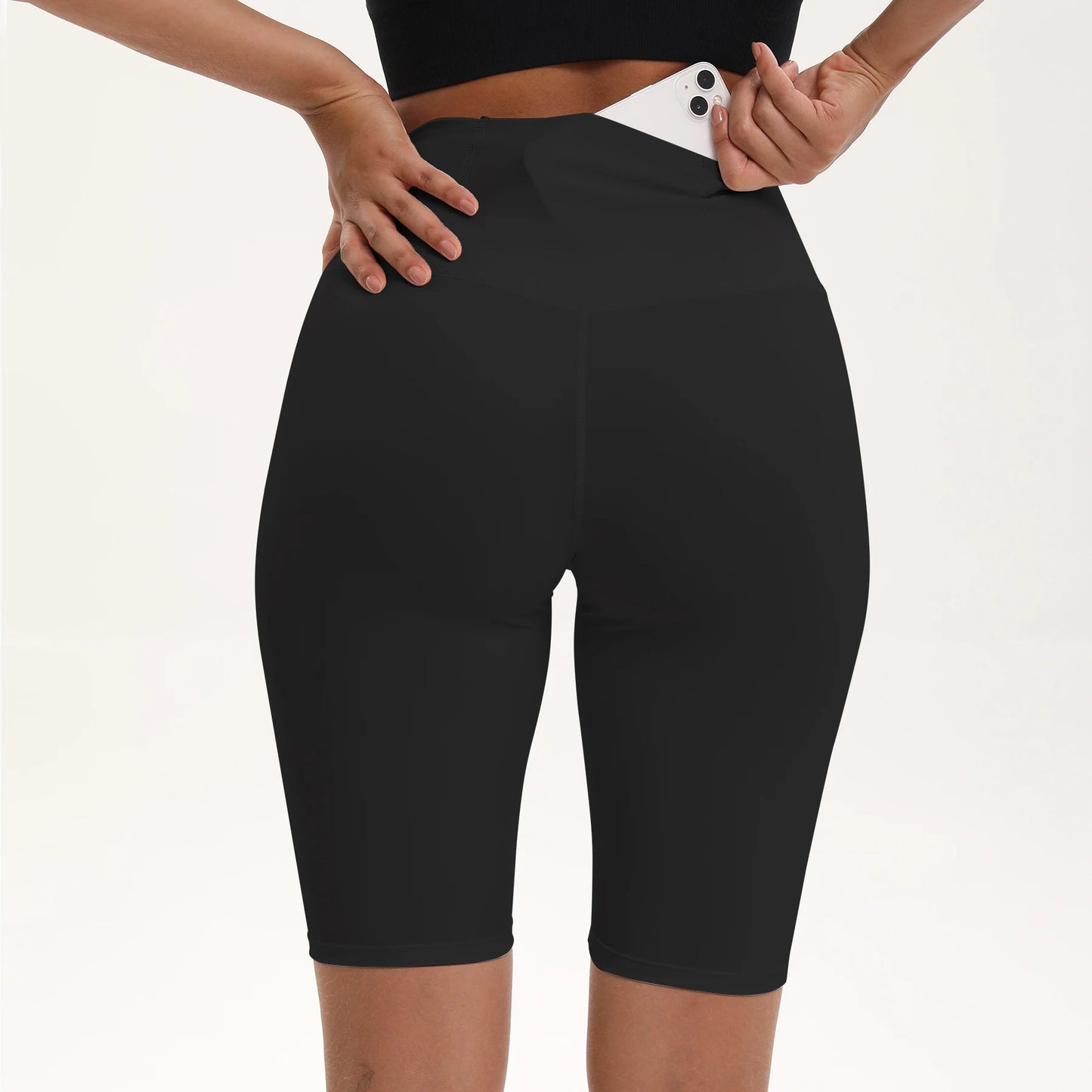 S-XXXL Bike Shorts Women High Waist 3 Pockets Workout Yoga Shorts Stretch Gym Fitness Comfort Ready to Wear Activewear Running Pants