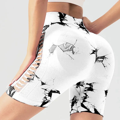 Booty Lifting Shorts Women High Waist Tummy Control Seamless Quick Dry Yoga Gym Fitness