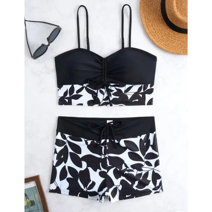2 Piece Swimsuit Women Summer Bathing Suit Bikini Set Sleeveless Swimwear Women Beach Swimming Suit For Female