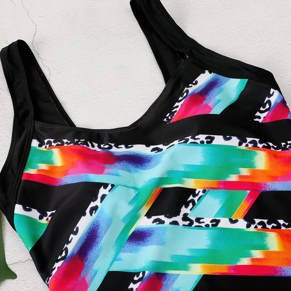 Women Swimsuit One Piece Printed Swimwear Female Bodysuit Bathers Bathing Swimming Swim Suit Sports Beachwear