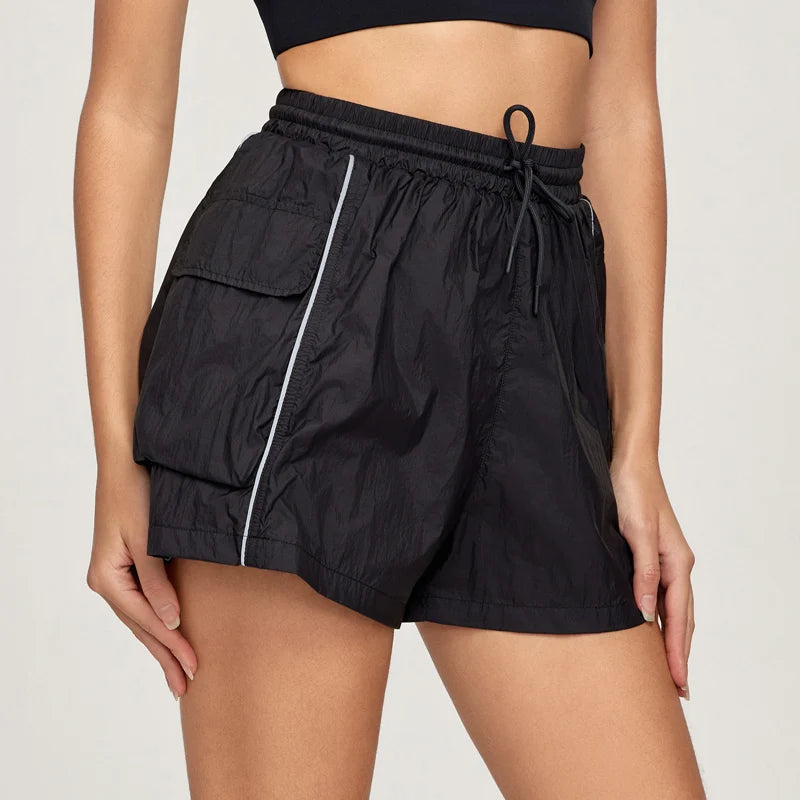 Women's High-Waisted Running Shorts with Pockets