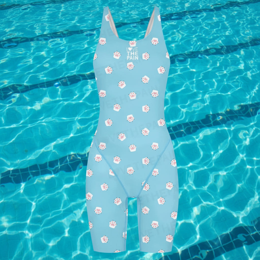 Love The Pain Female One Piece Swimsuit Bodysuit Multifunctional Training Professional Sports Competition Swimwear Bathing Suit