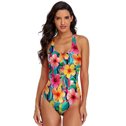 Floral Swimsuit Simple Swim Swimwear Women Wholesale 1 Piece Bathing Suit