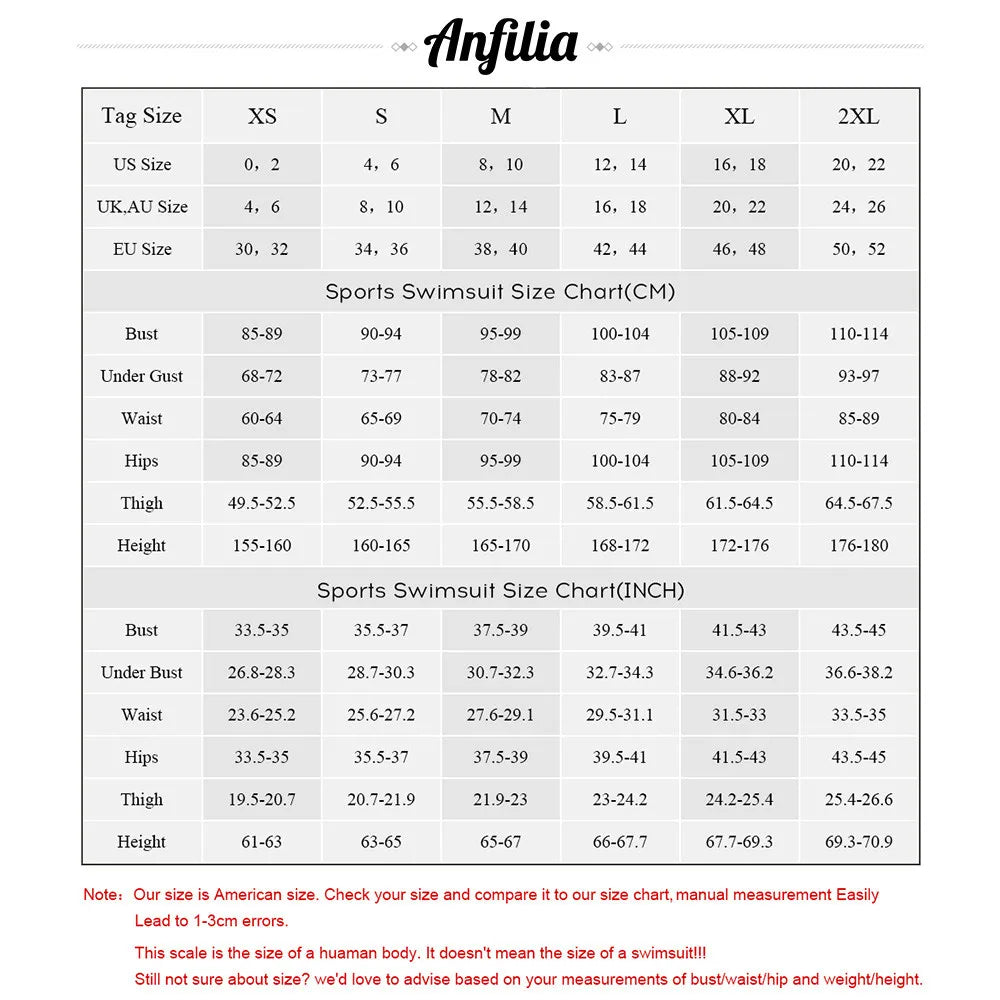 Anfilia One Piece Women Sports Swimwear Backless Triangle Conservative Print Swimsuit Patchwork Beach Wear Bathing Suit
