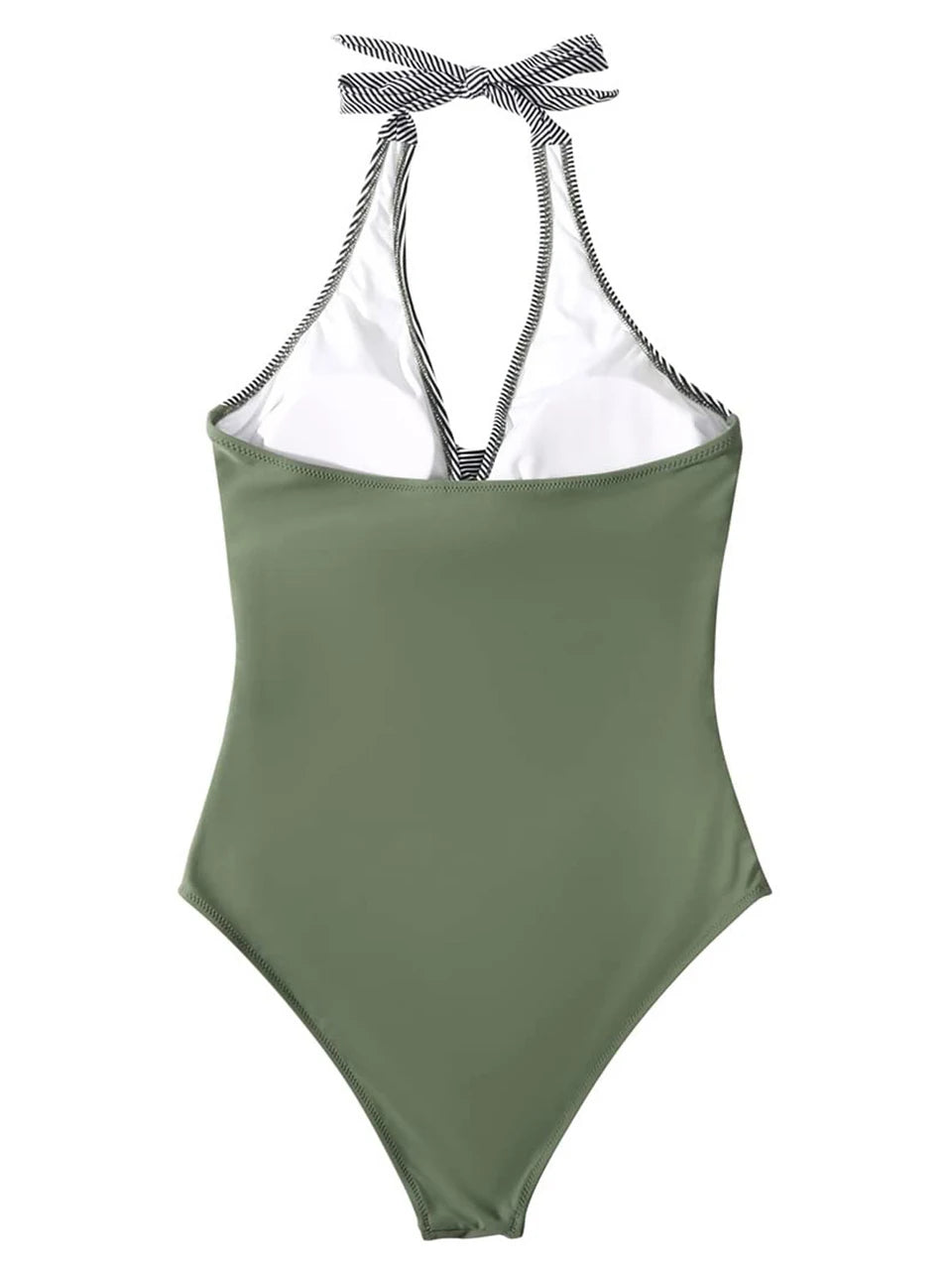 Halter Swimsuit Women One Piece Printed Cross Smocked Swimwear Female Bodysuit Bathing Swimming Suit Padded Beachwear