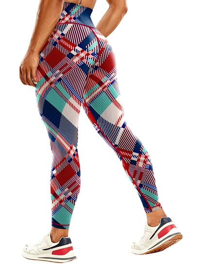 Women's 50-color high-waist printed yoga pants, hip-lifting tight quick-drying sports yoga pants