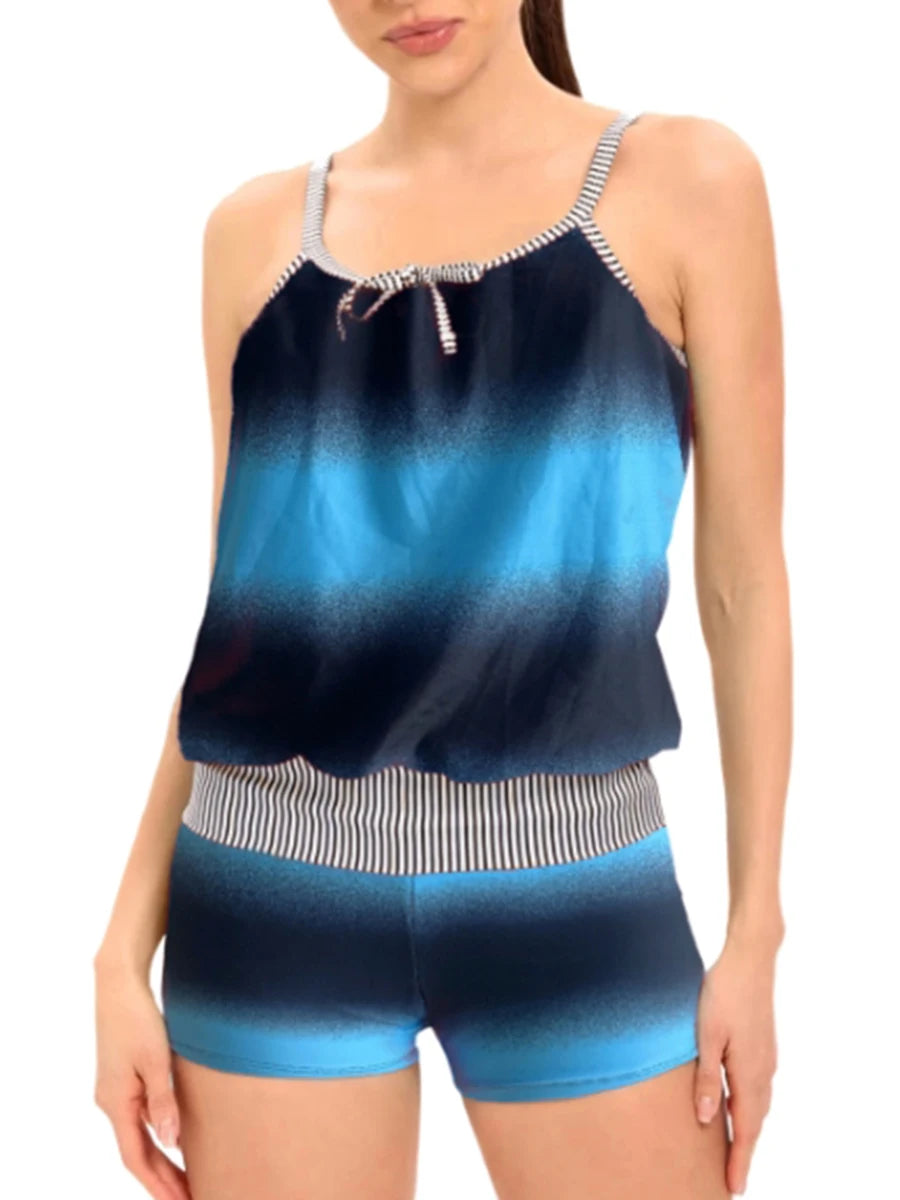 String Tankini Two Piece Swimsuit Women High Waist Shorts Swimwear Female Bathers Bathing Swimming Swim Suit Beachwear