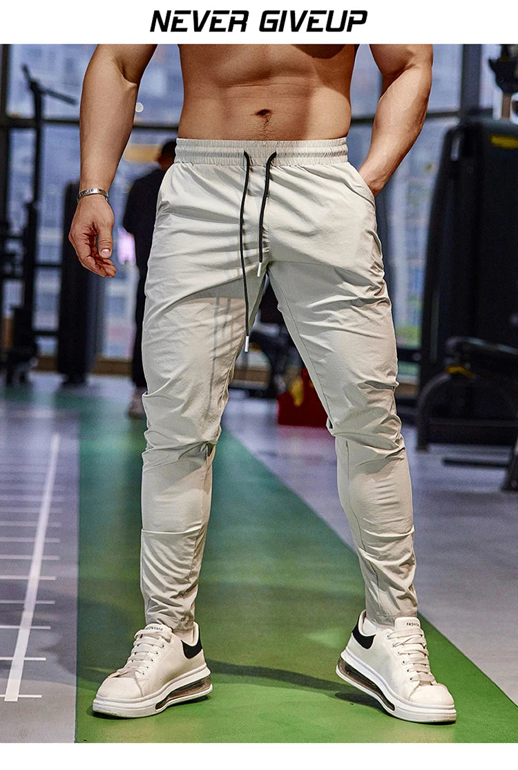 Pencil Pants Mens Gym Casual Sweatpants Pant Fishing Breathable Quick-Drying Ice Silk Outdoor Sports Cycling Jogging Training