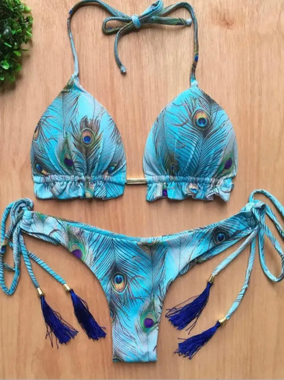 Bikinis Set Women Swimsuit Bandage Two-Piece Swimwear Brazilian Biquínis Beachwear Bathing Suit