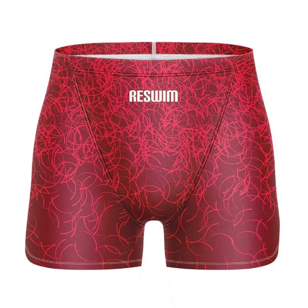 Men's Swim Jammers Swimsuit Surf Trunks Beach Tights Shorts Summer Quick Dry Lycra Surf Swimming Pants Gym Jammer Swimwear